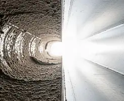 air duct cleaning services showing interior duct system inspection and cleaning in Orlando, FL